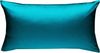 Bettwaesche-mit-Stil Mako-Satin / Baumwollsatin Bettwäsche uni / einfarbig petrol blau Kissenbezug 40x80 cm Bild 2