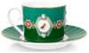 PiP Studio Tasse Love Birds Medallion Emerald-Green Tasse mit Untertasse 0,2l Set2, Porzellan Bild 4