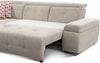 CAVADORE Schlafsofa Mistrel mit Ottomane links / Große Eck-Couch im modernen Design / Mit Bettfunktion / Inkl. verstellbare Kopfteile / Wellenunterfederung / 269x77-93x228 cm / Grau/Weiß Bild 4