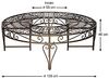 DanDiBo Rundbank Metall wetterfest Braun Ø 135 cm Baumbank 96188 Gartenbank Parkbank Sitzbank Bild 2