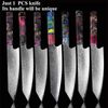 Santoku Damastmesser - exklusives Profimesser – 62 Schichten Damaststahl – jeder Holzgriff ein Unikat Bild 4