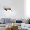 JUST LIGHT 13472-79 Wandleuchte Slat 2-flammig Vintage-Stil Holz Bild 2