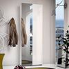 Dmora - Schuhschrank Mbombela, Schuhregal, Mehrzweck-Eingangsgarderobe, Möbel für Schuhe, Made in Italy, 70x19h200 cm, Glänzendes Weiß Bild 4