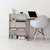 Iris Ohyama, Bücherregal, 3-stöckiges Regal, 14 cm breite verstellbare Regale, Stabil, Industriell, Waschküche, Wohnzimmer, Eingangsbereich, Schlafzimmer, Büro - Open Wood Rack OWR-600-Hellbraun Bild 2