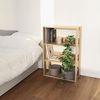 Iris Ohyama, Bücherregal, 3-stöckiges Regal, 14 cm breite verstellbare Regale, Stabil, Industriell, Waschküche, Wohnzimmer, Eingangsbereich, Schlafzimmer, Büro - Open Wood Rack OWR-600-Hellbraun Bild 4