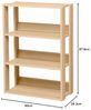 Iris Ohyama, Bücherregal, 3-stöckiges Regal, 14 cm breite verstellbare Regale, Stabil, Industriell, Waschküche, Wohnzimmer, Eingangsbereich, Schlafzimmer, Büro - Open Wood Rack OWR-600-Hellbraun Bild 3