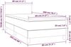 Boxspringbett mit Matratze & LED Stoff Dunkelbraun 80x200 cm, Härtegrad: H2 [3133512] Bild 3