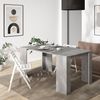 Skraut Home | Ausziehbarertisch | Multifunktionaler ausziehbarer | 160 | Für 8 Gäste | Esszimmertische | Moderner Stil | Zement Bild 2