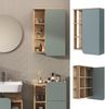 Badschrank Karen Sonoma/Blau 50 x 75 cm mit Tür und offenen Fächern Vicco Bild 4