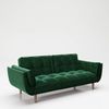 PLAYBOY - Sofa SCARLETT" gepolsterte Couch mit Bettfunktion, Samtstoff in Grün, Retro-Design" Bild 2
