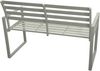 DEGAMO Gartenbank ATLANTA (1-St), 2-sitzer 123cm, Aluminium rostfrei in weiss, modern Bild 3