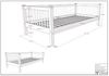 Daybett >Buche Massiv< in Buche massiv weiß lackiert - 207,5x68x97,5 (BxHxT) Bild 3