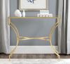 SAFAVIEH Glam Accent Table with Iron Legs, in Gold and Clear, 51 X 102 X 90.17 Bild 2