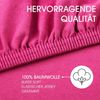 CelinaTex Jersey Topper Spannbettlaken Lucina 140x200-160x200 cm pink 100% Baumwolle gekämmt bis 12cm Matratzenhöhe Oeko-TEX Bild 2