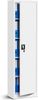 Aktenschrank Büroschrank Metallschrank Lagerschrank 4 Fachböden Flügeltür Drehgriff Pulverbeschichtung Metall 185 x 45 x 40 cm (White) Bild 4