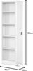 Aktenschrank Büroschrank Metallschrank Lagerschrank 4 Fachböden Flügeltür Drehgriff Pulverbeschichtung Metall 185 x 45 x 40 cm (White) Bild 3