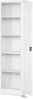 Aktenschrank Büroschrank Metallschrank Lagerschrank 4 Fachböden Flügeltür Drehgriff Pulverbeschichtung Metall 185 x 45 x 40 cm (White) Bild 5