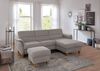 CAVADORE Schlafsofa Palera / Federkern-Ecksofa mit Schlaffunktion und Bettkasten / 244 x 89 x 163 / Mikrofaser-Bezug, Hellgrau Bild 3