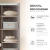 Rauch Möbel Kulmbach, Kleiderschrank mit Schwebetüren für Schlafzimmer, Kinderzimmer, Jugendzimmer, Garderobe, Flur, 3-türig, mit Spiegel, Zubehör Basic, Farbe Grau metallic, Schwarz, Breite 271 cm Bild 5