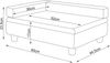 Haustierbett Salkonssad 60x45x24 cm Samt Blau [en. casa] Bild 5