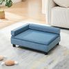 Haustierbett Salkonssad 60x45x24 cm Samt Blau [en. casa] Bild 3