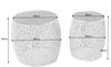 Extravagantes 2er Set Couchtisch RIXOS silber Metall Handarbeit Beistelltisch Bild 3