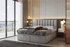 TRADA Boxspringbett Bond mit Bettkästen Doppelbett mit Matratze Polsterbett (140x200 cm, Grau) Bild 1