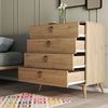 Dmora - Kommode Sualocin, Mehrzweckkommode, Schlafzimmerkommode, Schrank mit Schubladen, 80x45 h91 cm, Eiche Bild 4