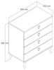 Dmora - Kommode Sualocin, Mehrzweckkommode, Schlafzimmerkommode, Schrank mit Schubladen, 80x45 h91 cm, Eiche Bild 2