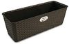 Stefanplast Blumentopf Balkon-Blumenkasten Natural mit Selbstbewässerungssystem 30 x 13 x 11 cm in mokka Bild 2