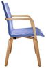 Ergonomischer Seniorenstuhl MOVO mit Armlehnen, Stoffbezug Blau Bild 4