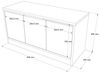 Dmora Schuhregal Tiamat, Weiß: 8 Paare, 2 Ablagen 89.6 x 35.5 x 45.8 cm Bild 2