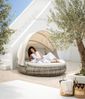 Dehner Gartenlounge-Set Daybed Tulum, 179 x 163 x 220 cm (B/H/T), Liegefläche 146 x 179 cm, gemütliche Sonnenliege mit Faltdach und Polstern Bild 2