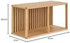 AC Design Furniture Hailey Quadrat Wandregal, Korpus und 2 Böden Eiche Ölbehandelt Furnier mit wandmontierung, 67 x 31 x 35.5 cm, Natürlich Bild 2