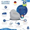 Bruni Sitzsack Classico L in Minzgrün – XL Sitzsack mit Innensack zum Lesen, Abnehmbarer Bezug, lebensmittelechte EPS-Perlen als Bean-Bag-Füllung, aus Deutschland Bild 4