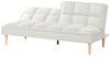 Schlafsofa 3-Sitzer SILJAN Stoff Cremeweiß Bild 5