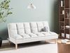 Schlafsofa 3-Sitzer SILJAN Stoff Cremeweiß Bild 2