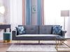 Schlafsofa 3-Sitzer Samtstoff grau VISNES Bild 2
