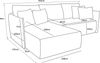 ALTDECOR Ecksofa LONLI, Couch mit Schlaffunktion, Stauraum Wohnlandschaft Funktionsecke, Corner Sofa Bett Eckcouch Couch L-Form Schlafcouch Ausziehbar Bild 2