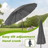 Angel Living Sonnenschirm Marktschirm,Terrassenschirm mit Kurbel und Neigung,Ø 270 cm Rund, mit UV-Schutz 50+ Grau Bild 4