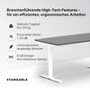 elektrisch höhenverstellbarer Schreibtisch DESK 140 x 80 cm - Gestell Weiss, Platte Anthrazit Bild 5