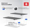 elektrisch höhenverstellbarer Schreibtisch DESK 140 x 80 cm - Gestell Weiss, Platte Anthrazit Bild 4