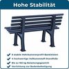 Blome 'Ibiza' Parkbank, 2-Sitzer, Kunststoff, Blau, 75 x 55 x 120 cm Bild 5