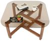 Dmora Couchtisch Cepheus 80 x 80 x 40h cm Braun, mit Zeitschriftenablage Bild 3