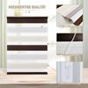Deswell Doppelrollo Klemmfix ohne Bohren Weiß-beige-braun B90 x H130 cm (Stoffbreite 86cm) Rollos für Fenster ohne Bohren für Fenster mit Lichtdurchlässig & Verdunkelnd/Höhe Stufenlos Verstellbar Bild 3