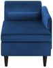 Chaiselongue Samtstoff marineblau linksseitig LUIRO Bild 4