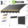 Melko Klemmmarkise Klemmmarkise mit LED Sonnenschutz Markise Balkon Fenstermarkise (Stück, 1-St, Markise) Gummierter Standfuß für besseren Halt Bild 2