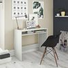 Habitdesign, Schreibtisch in Alpenweiß – kompakter Computertisch/Jugendtisch, für kleine Räume, Studium oder Kinderzimmer, Maße: 79 x 79 x 43 cm (B x H x T), Modell Star New Bild 2