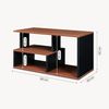 Couchtisch Trond 80x40x42 cm Schwarz/Walnuss [en. casa] Bild 2