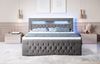 Boxspringbett Sunshine mit indirekter Beleuchtung, USB und Stauraum 160x200 Grau H3 Bild 2
